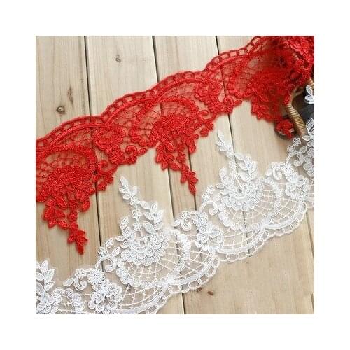 Free shipping Exclusive European Rice Bone Red Lace Beautiful Elegant Wedding Veil DIY Jewelry Lace Accessories