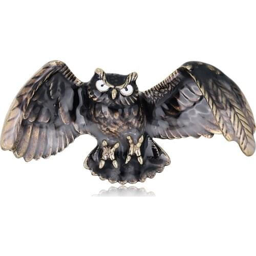 3pc New retro owl DIY Brooch Vintage Enamel Lapel Pins Badge for women New Year Simple Clothing Accessories