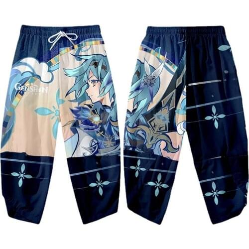2021 New 3D Print Anime Cargo Pants Women/Men Harajuku Streetwear genshin impact Waist Hip Hop Harajuku casual Pants