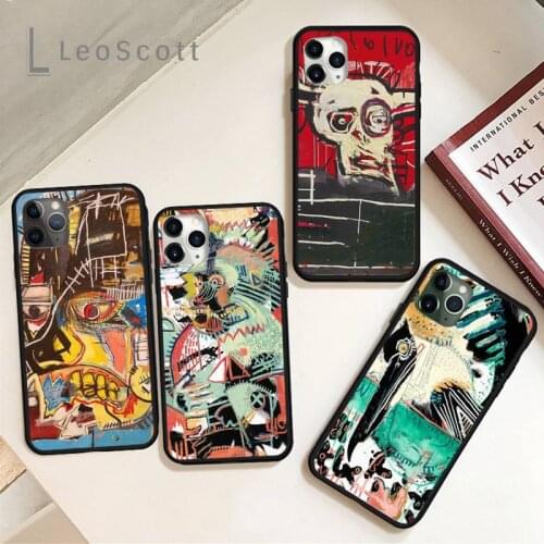 Jean Michel Basquiat Art Graffiti Phone Case for iPhone 11 12 pro XS MAX 8 7 6 6S Plus X 5S SE 2020 XR