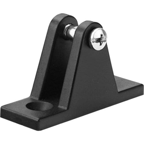 Black Nylon Deck Hinge Flat Mount for Boat Marine Bimini Top Fitting with 2 Stainless Steel Screws