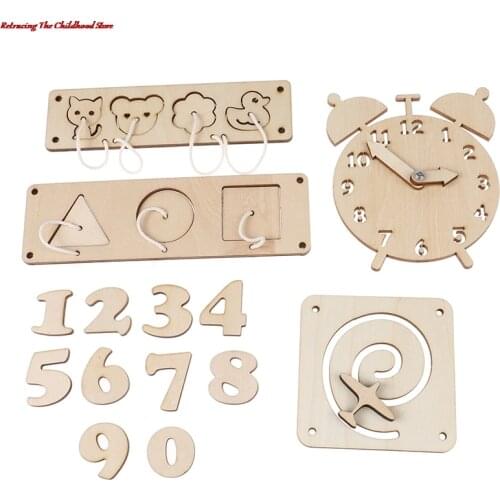 Baby Busy Board Diy Accessories Material Busyboard Childhood Wooden Toys