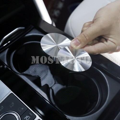 For Land Rover Discovery Sport 2015-2018 Stainless Interior Water Cup Holder Decora Mat 2pcs Car Accessories Interior Car Decor