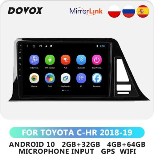 DOVOX For Toyota CH-R 2018-2019 Android 10 Car Radio Multimedia Video Player GPS 2din Autoradio Stereo 2 Din Wifi Navigation
