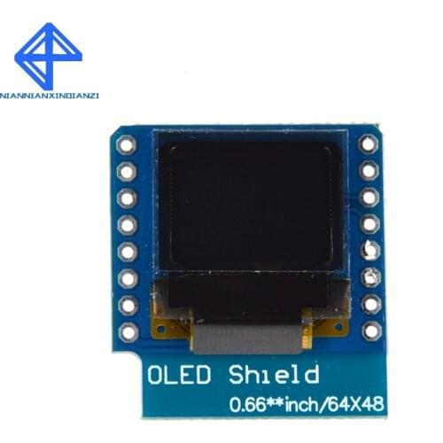 ESP32 Minikit OLED Shield for D1 mini 0.66" inch 64X48 IIC I2C
