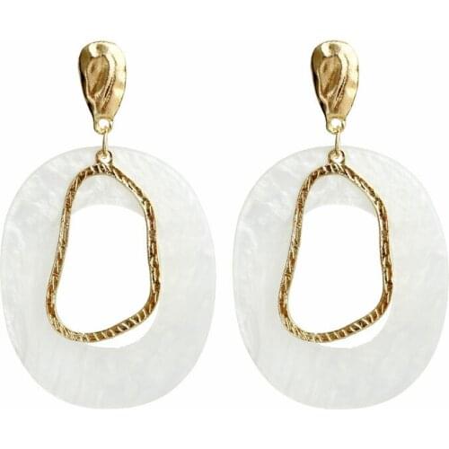 Acrylic resin geometrical earrings metal irregular earrings 12pcs/lot A057