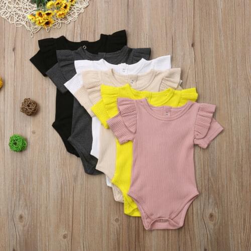 Hot Brife Newborn Infant Baby Girls Shrug Short Sleeve Top Romper Jumpsuit Comfy Outfits Clothes Summer Casual