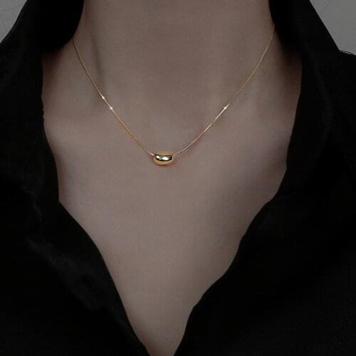 Korean Version Of 925 Silver Chain Irregular Geometric Pendant Necklace Fashion Simple Necklace For Ladies Banquet Jewelry Gifts