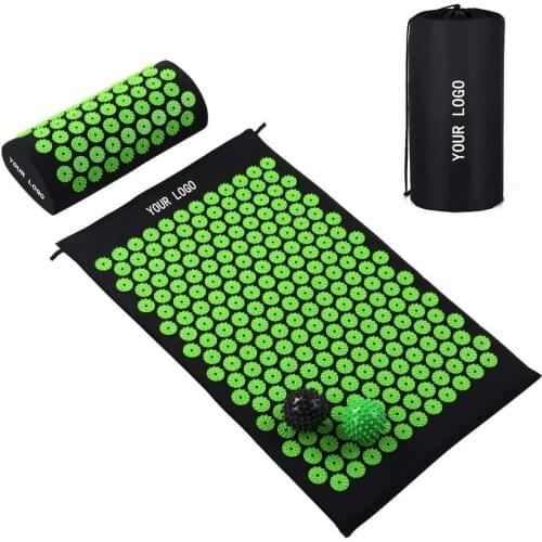 Yoga Mat Acupuncture Massage Mat Cushion with Cloth Bag Acupressure Mat & Pillow Set for Stress Pain Relief Health Care