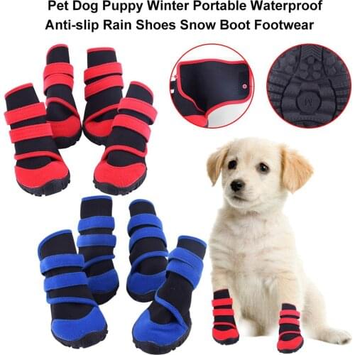 Fashion Pet Supplies Dog Puppy Winter Portable Waterproof Anti-slip Rain Shoes Snow Boot Footwear Pet Accessories