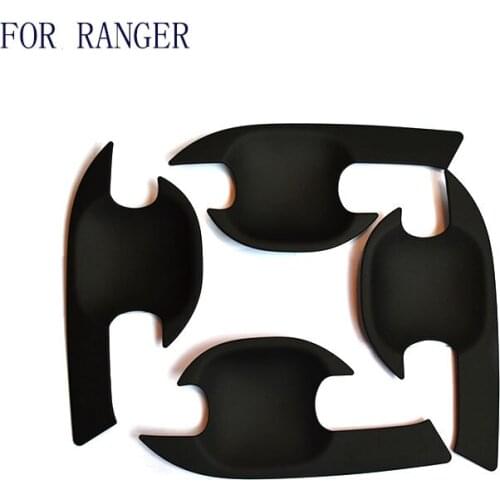 FIR FOR Ford RANGER New Pickup 2016 Accessories ABS Black Door Handle Covers Trim FIT For FORD RANGER 2012 2017 Car Styling