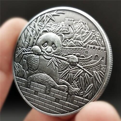 New arrival Chinese cute panda coin 40mm souvenir gift Commemorative coins