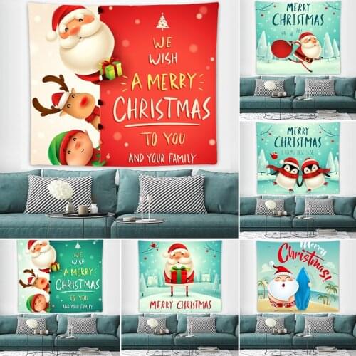 Christmas New Year Tapestry Wall Hanging Christmas Decoration Wall Tapestry Santa Claus Wall Decor Christmas Tree Hanging Cloth