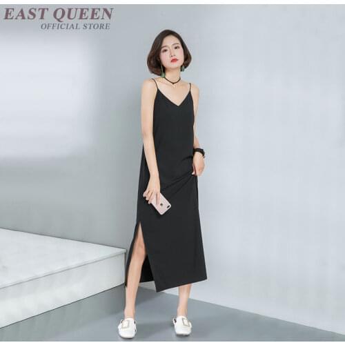 Sundresses For Women Black Slit Side Sumer Dress Off Shoulder Side Slit Summer Beach Fashion Sundress Cold Shoulder AA3684