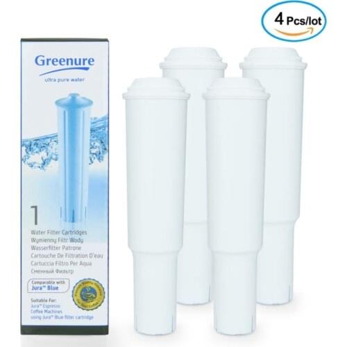 Certified coffee machine water filter, compatible with Jura Clearyl White, 64553, 7520, 60209, 68739 4 packs