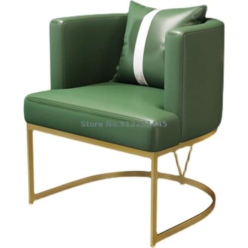 Light Luxury Coffee Shop Tables And Chairs Bar Clear Bar Milk Tea Shop Net Red Single Sofa Nordic Leisure Reception Sofa