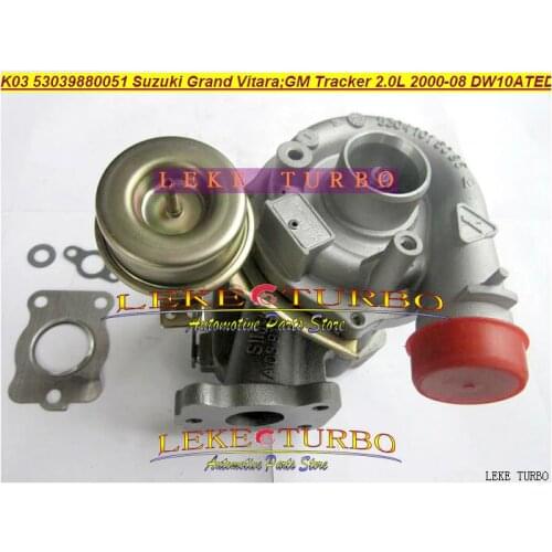 K03 53039700051 53039880051 ZY34027010 Turbo Turbocharger For GM Tracker For Suzuki Grand Vitara 2.0L 00- Engine DW10ATED 109HP