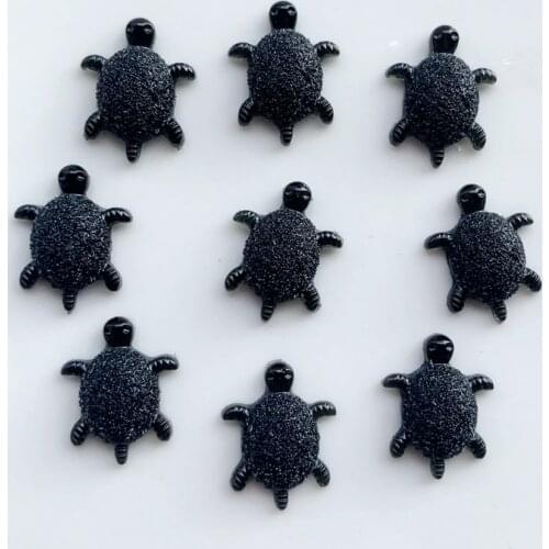 DIY Flatback Resin Turtle for Kids Hairpin Decorated Reisn Cabochons Accessories Furniture Decoration 12*15mm 90pcs -Y932