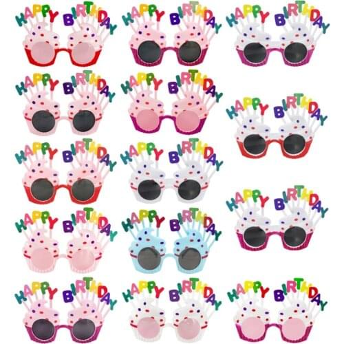 Adults Kids Funny Happy Birthday Glasses Dress Up Eyeglasses Photo Booth Props Party Supplies Favor Accessories