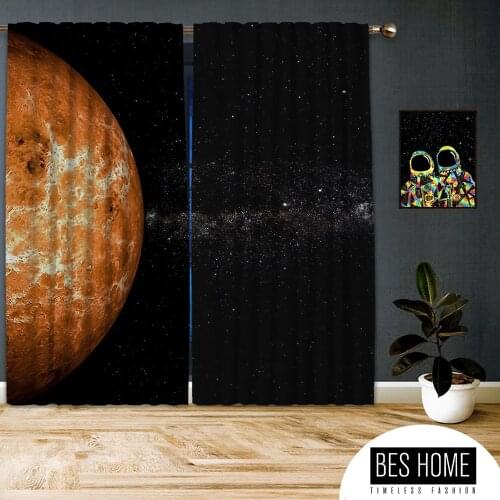 Space-X-XVIIII,Window Curtain 2 panel sets,Blackout,Room darkering,Custom size, made to order