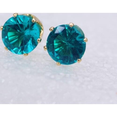 2019 new fashion brand jewelry crystal stud earrings for women tiny simple crown earrings Christmas gift