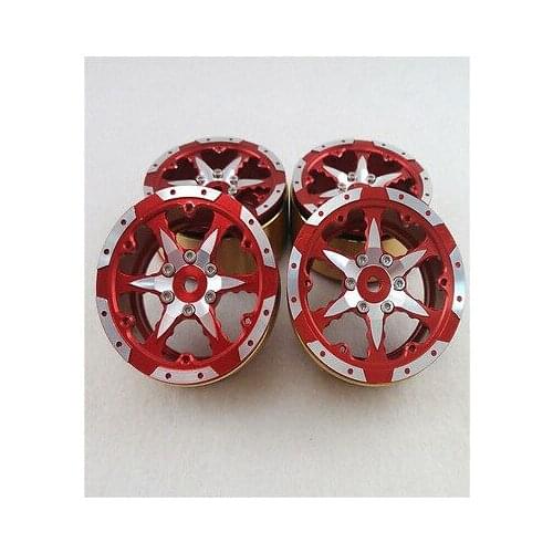 1/10 RC Rock Crawler Car 4pcs 1.9inch Emulation Red Wheels D TH01495-SMT4
