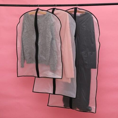1PC Clothing Cover Dust Proof Suit Coat Storage Bag Wardrobe Hanging Dust Cover Clothes Pouch Case Organizer