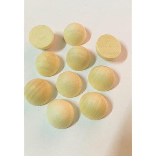 100pcs 20mm Unfinished Half Hemisphere Natural Wood Ball Sticker/Patch Cabochon Charm Findings,DIY Accessory Jewelry Making