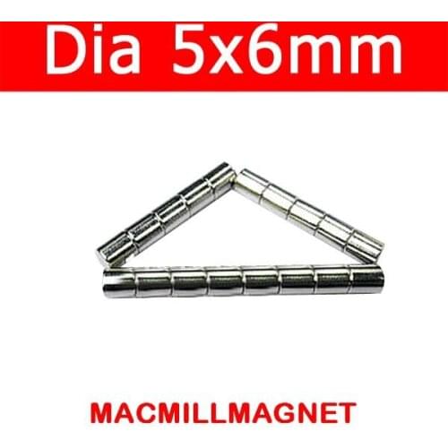 100pcs/pack ,Dia5x6mmWhole Sales Brand New Disc Rare-earth Neodymium Strong Permanent Magnet