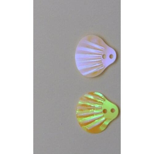 1000 Yellow Shell loose sequins Paillettes Top Hole sewing Wedding craft