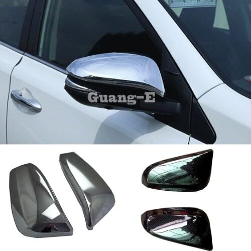 For Toyota Highlander 2015 2016 2017 Car Sticker Styling Decoration Rear View Rearview Side Glass Mirror Cover Trim Frame 2pcs