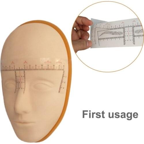 25pcs Disposable Eyebrow Ruler Sticker Microblading Accessories Eyebrow Stencil Measuring Shaping Tools Permanent Makeup Supply