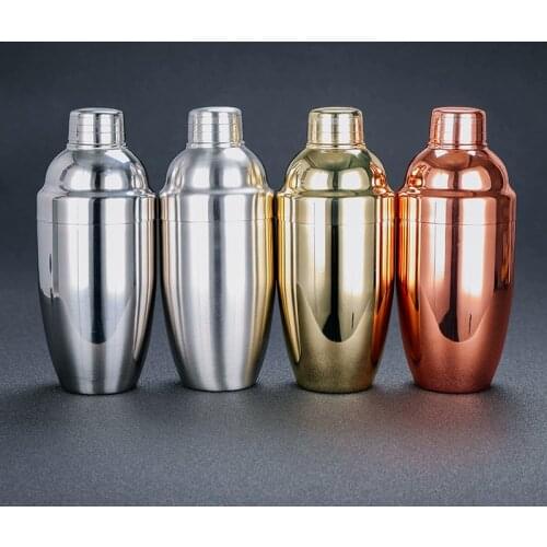 500ml Stainless Steel 3-Pieces Cocktail Shaker Cobbler Shaker