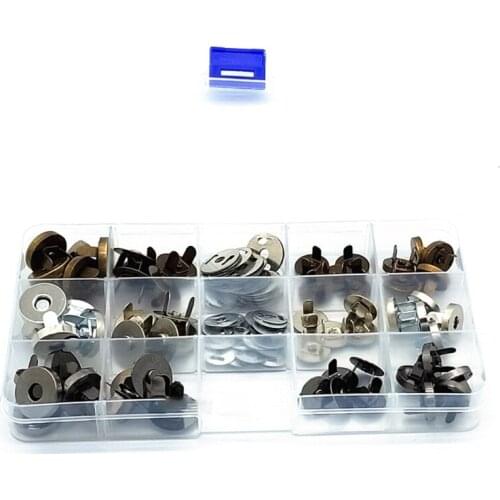 30Pcs14/18mm Smooth Surface Magnetic Purse Snap Clasps Button Wallet Handbag DIY Tools Clothing Metal Buttons