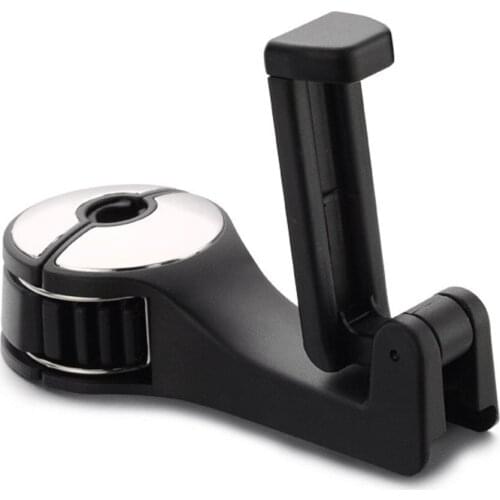 Car Hooks Auto Back Seat Hooks With Phone Holder Universal Vehicle Car Headrest Hooks Hook With Lock And Phone Groceries
