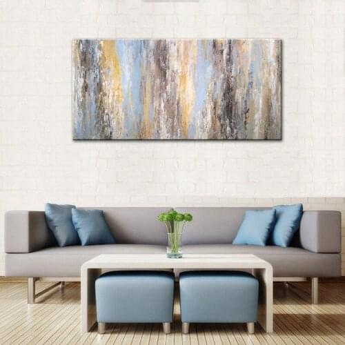 Free Shipping Handmade Modular Pictures Abstract Colorful Oil Paintings Modern Landscape Paintings On Canvas Wall Art No Framed