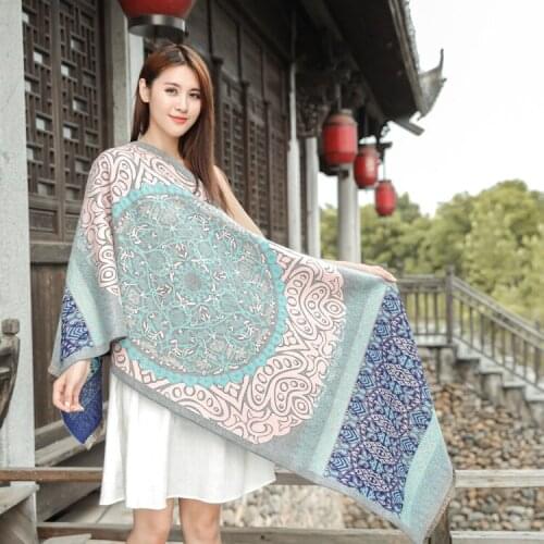 Brand Designer New Women Pashmina Cashmere Scarf Winter Warm Scarf All -Match Shawl Fashion Shawl Scarves Thickening Blanket