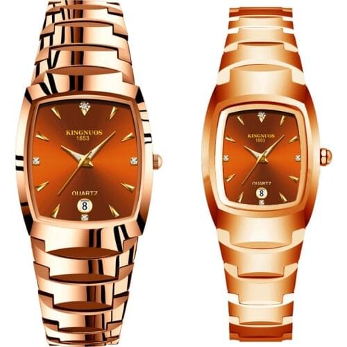 Hot Fashion Mens Watches Rose Gold Stainless Steel Womens Watch Ladies Quartz Wristwatch Waterproof Male Clock Reloj Hombre