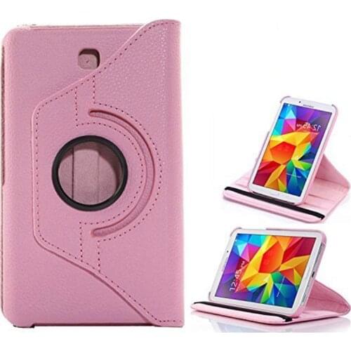 Tab 4 8.0inch T330 T335 Case Cover For Samsung Galaxy Tab 4 8.0 SM-T330 360 Degree Rotating PU Leather Case Tablet Screen Glass