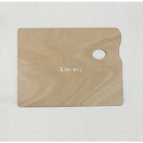 Wooden Paint Palette, Square Oil Painting Palette with Thumb Hole, for Acrylic Watercolor Oil and Gouache Paint,Art supplies