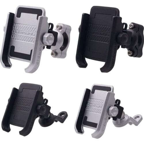 12V 24V Motorcycle Scooter Handlebar Rearview Mirror Phone Holder Mount Bracket USB Charger For Samsung 4.5-7 inch Mobile Phone