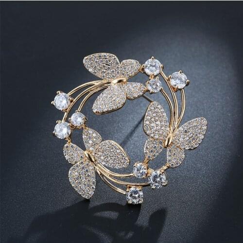 DIWENFU Gold Brooches For Clothes