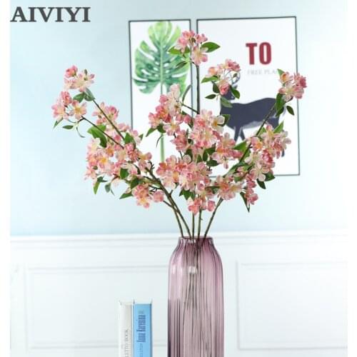 Long Branch Begonia Flower Christmas Fake Flower Long Branch Floor Flower Multi Fork Home Decoration Furnishings Planting Tree