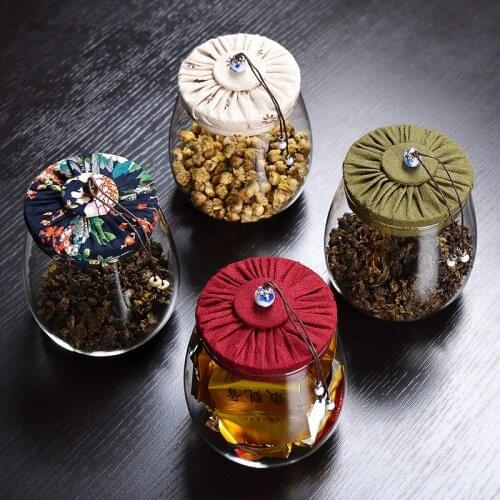 Daily Storage Tank Storage Bottle Container Tea Snack Caddy Moisture-proof Cork Lid Glass Sealing Jar Kitchen Accessories
