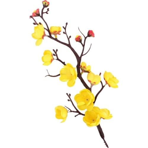 Artificial Flower Silk Plum Blossom Flower Lifelike Room Home Christmas Decoration Plum Blossom Wedding Arrangement Accessories