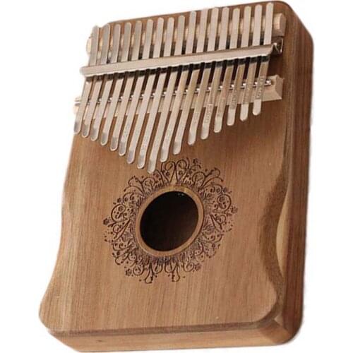 Kalimba 17 Keys Thumb Piano Mahogany Body Musical Instrument Bull Kalimba Music Box Mbira Musical Instruments Africa Kalimba