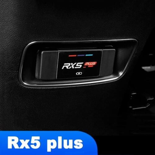 Lsrtw2017 Car Rear Armrest Usb Cover Trims Decoration for Mg Roewe Rx5 Plus 2020 2021 Interior Accessories Auto Styling
