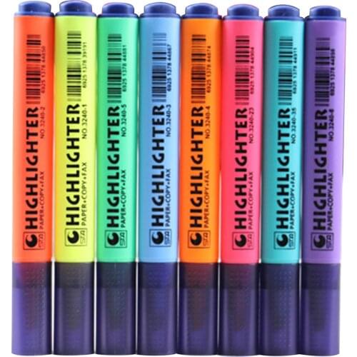 New 8 Colors/Set Highlighter Pen Fluorescence Marker Highlighters Pen Marker Pens For School Office Supplies Dropshipping