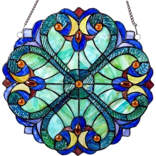 25cm Multicolor Acrylic Stained Glass Window Panel Decoration