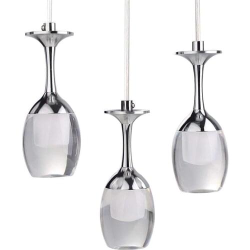 Fashion modern led chandelier led lamps high power Wine Glass pendant lamps White/Warm light led lustre light Chandeliers